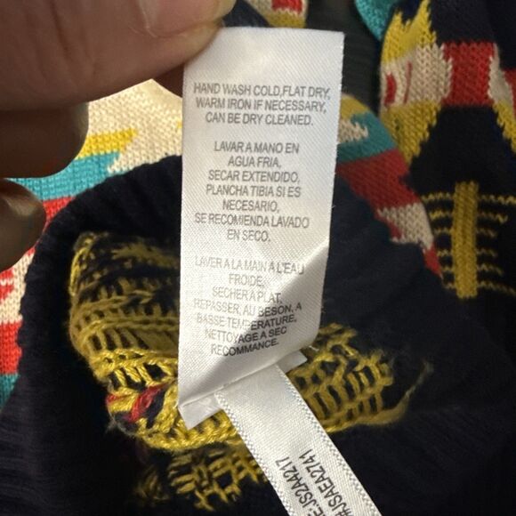 Jessica Simpson Womens Sweater Dress Aztec Tribal Boho Dopamine Maximalist - Picture 7 of 9